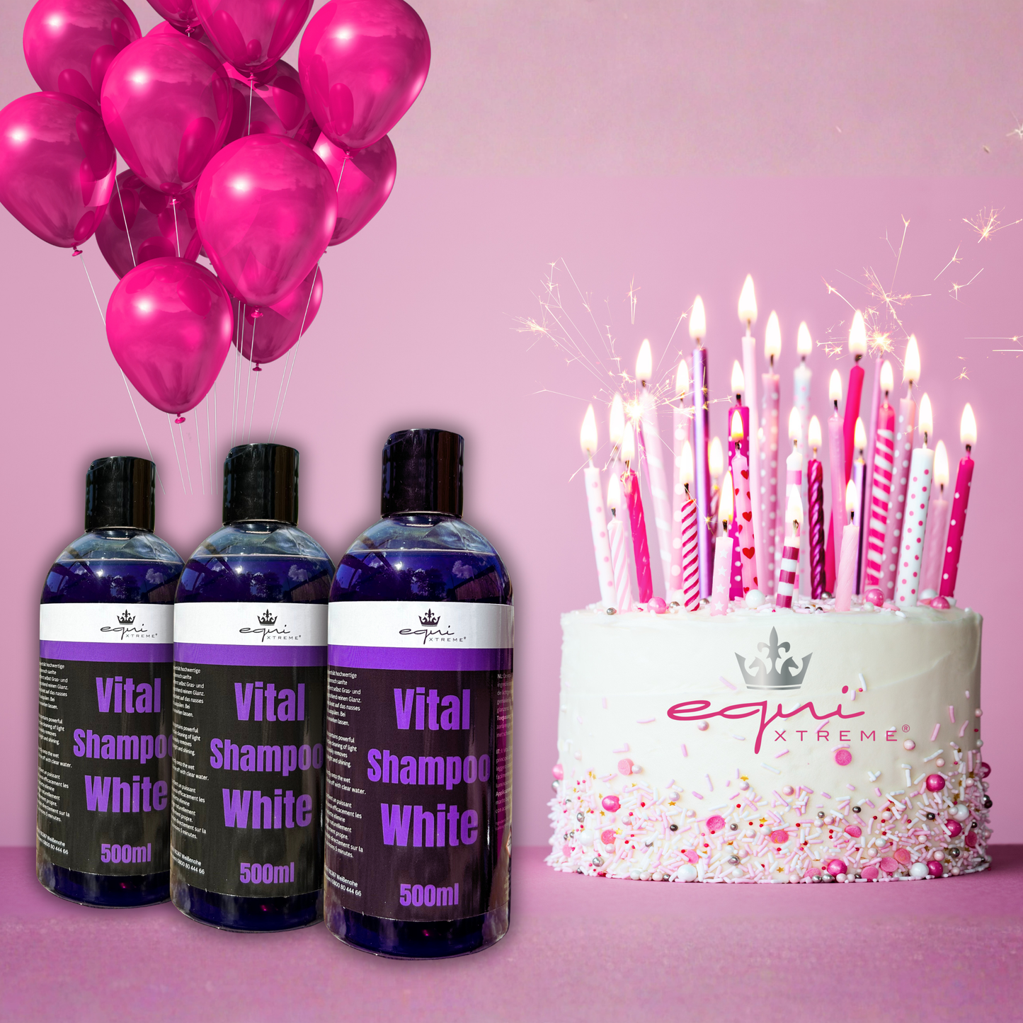 3er Bundle - Vital Shampoo White - DAS Silbershampoo für Pferde