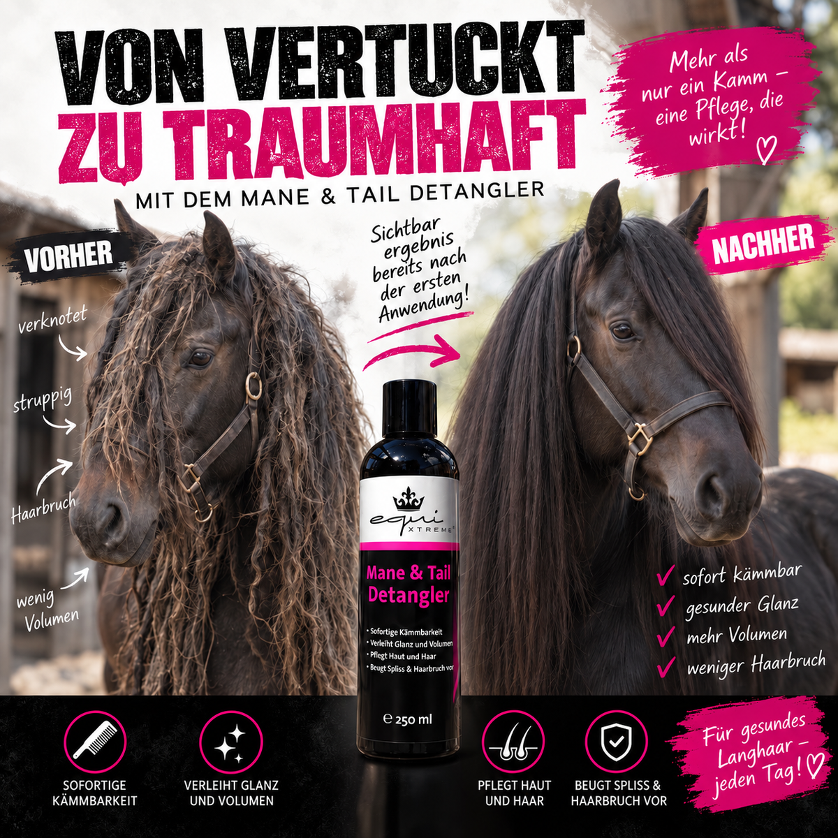 Mane&Tail Detangler - Die Nr. 1 der Langhaarpflege