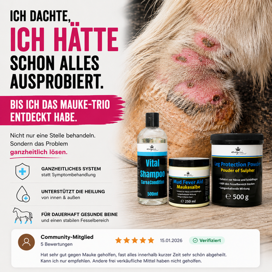 Mauke-Trio – Mauke, Raspe & Co endlich in den Griff bekommen💗